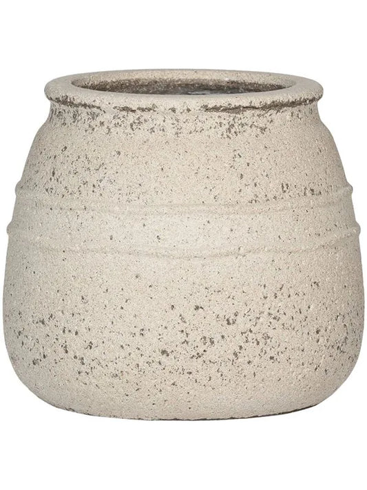 Mediterranean Plant Pot 28cm Height 19.5cm Dia Hestia S Chalk White