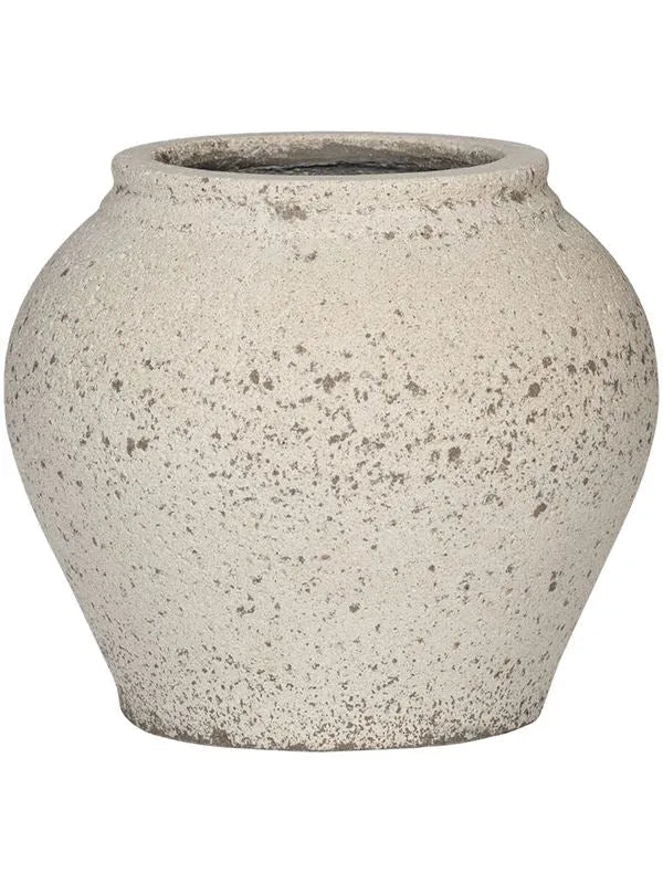 Mediterranean Plant Pot 32cm Height 19.5cm Dia Zeus S Chalk White