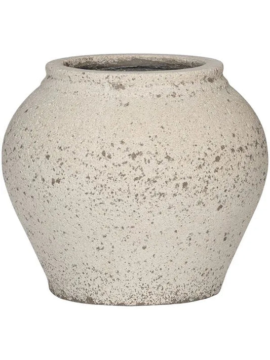 Mediterranean Plant Pot 32cm Height 19.5cm Dia Zeus S Chalk White