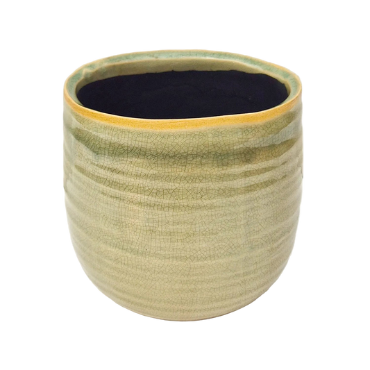 Mint Green Crackle Glaze Bowl 13cm Indoor Plant Pot