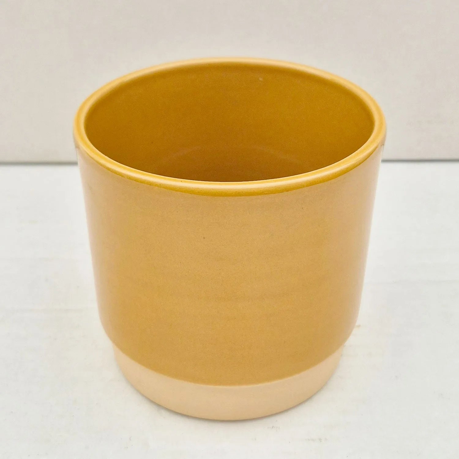 Mustard Glazed 10cm Plant Pot
