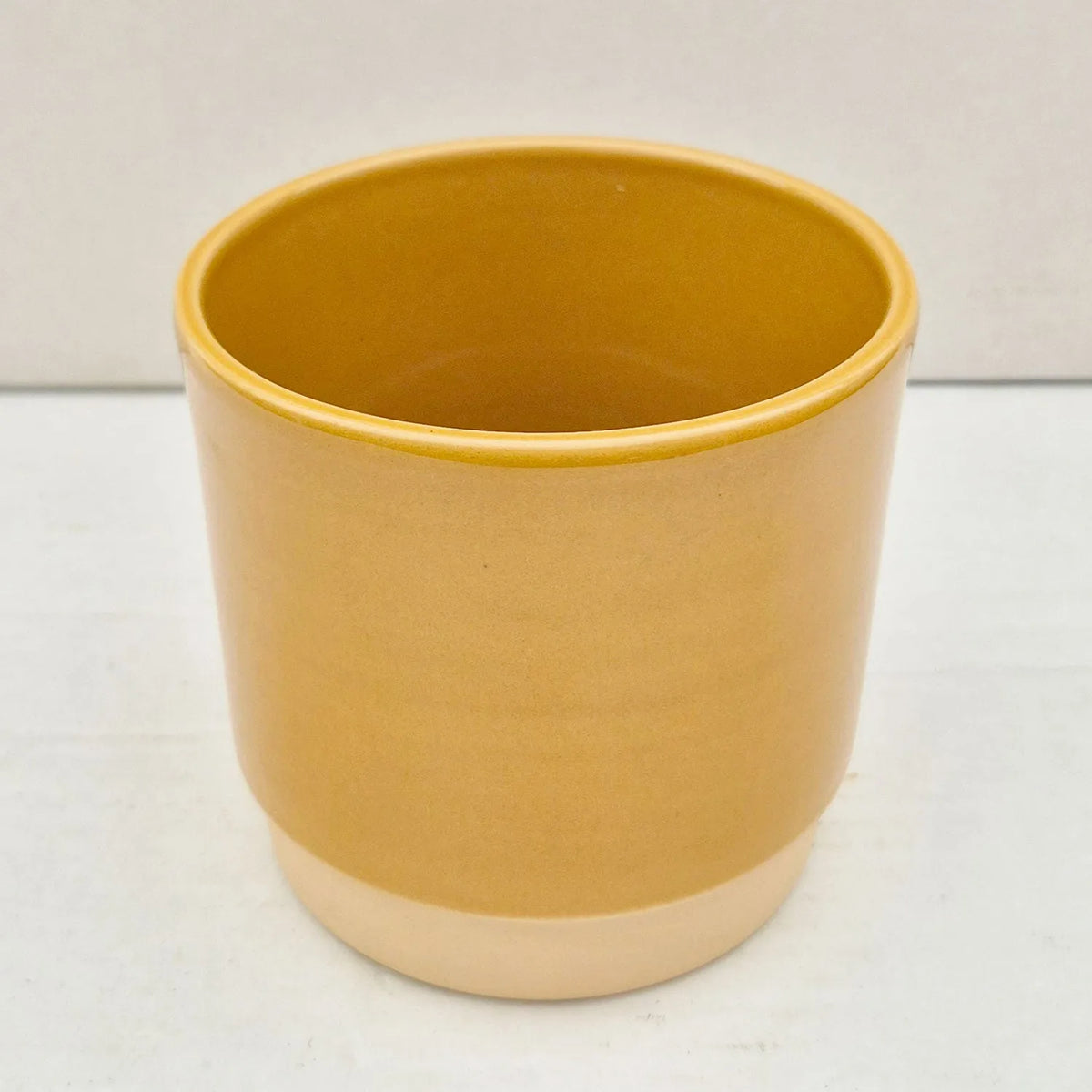 Mustard Glazed 10cm Plant Pot