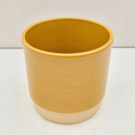 Mustard Glazed 10cm Plant Pot