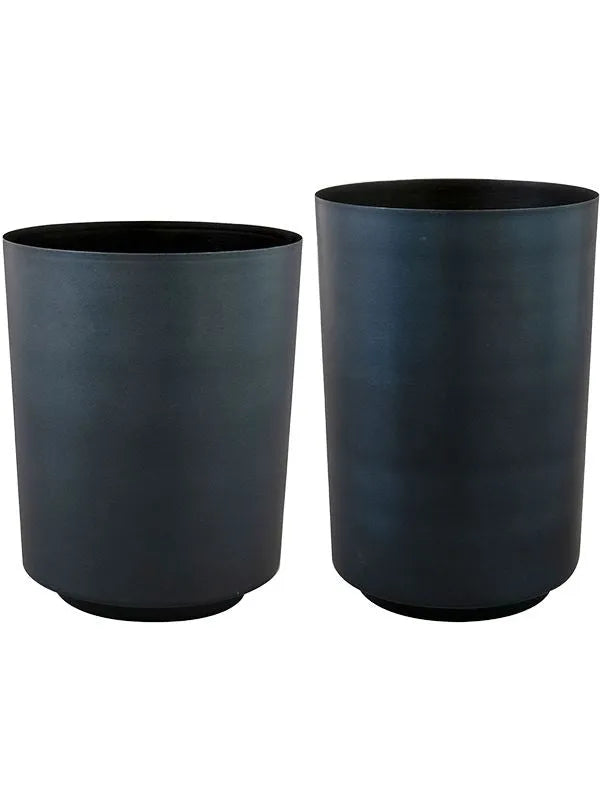 Myra Plant Pot 24cm Height cm Dia Pot Tall Dark Blue (set of 2)