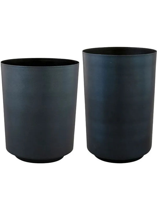 Myra Plant Pot 24cm Height cm Dia Pot Tall Dark Blue (set of 2)