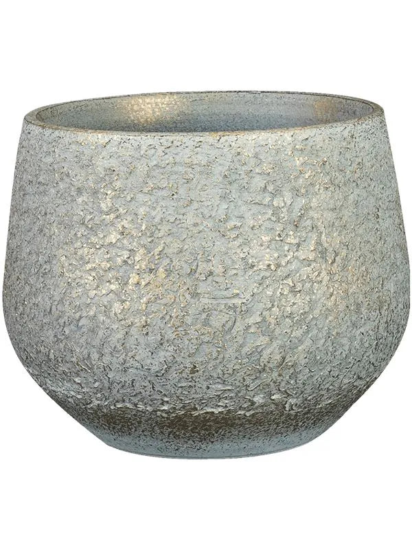 Noor Plant Pot 13cm Height 14cm Dia Pot Metallic Grey