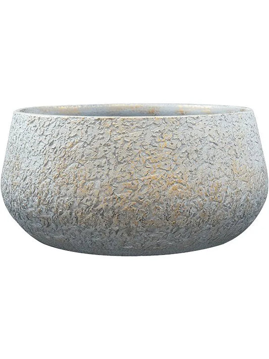 Noor Plant Pot 13cm Height 23cm Dia Bowl Metallic Grey