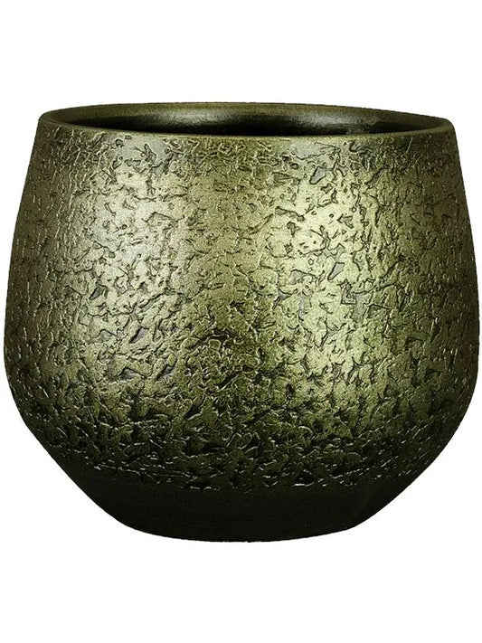 Noor Plant Pot 16cm Height 14cm Dia Pot Velvet Green