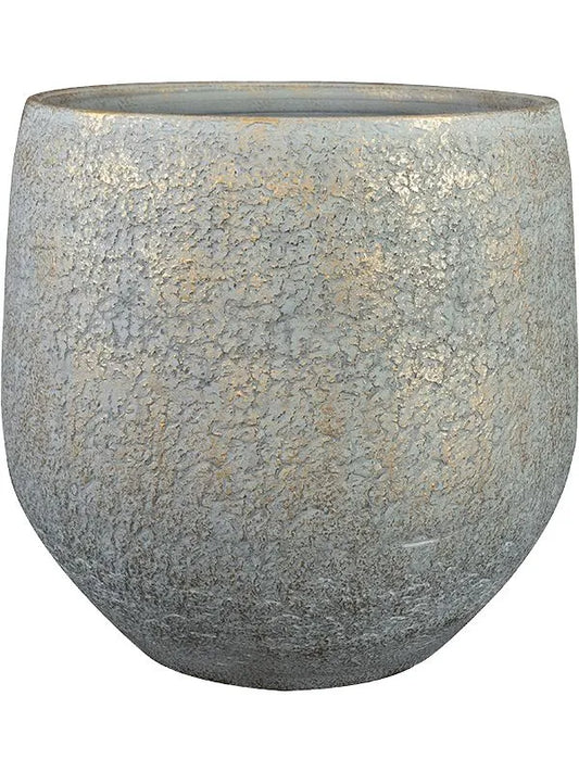 Noor Plant Pot 33cm Height 30cm Dia Pot Metallic Grey