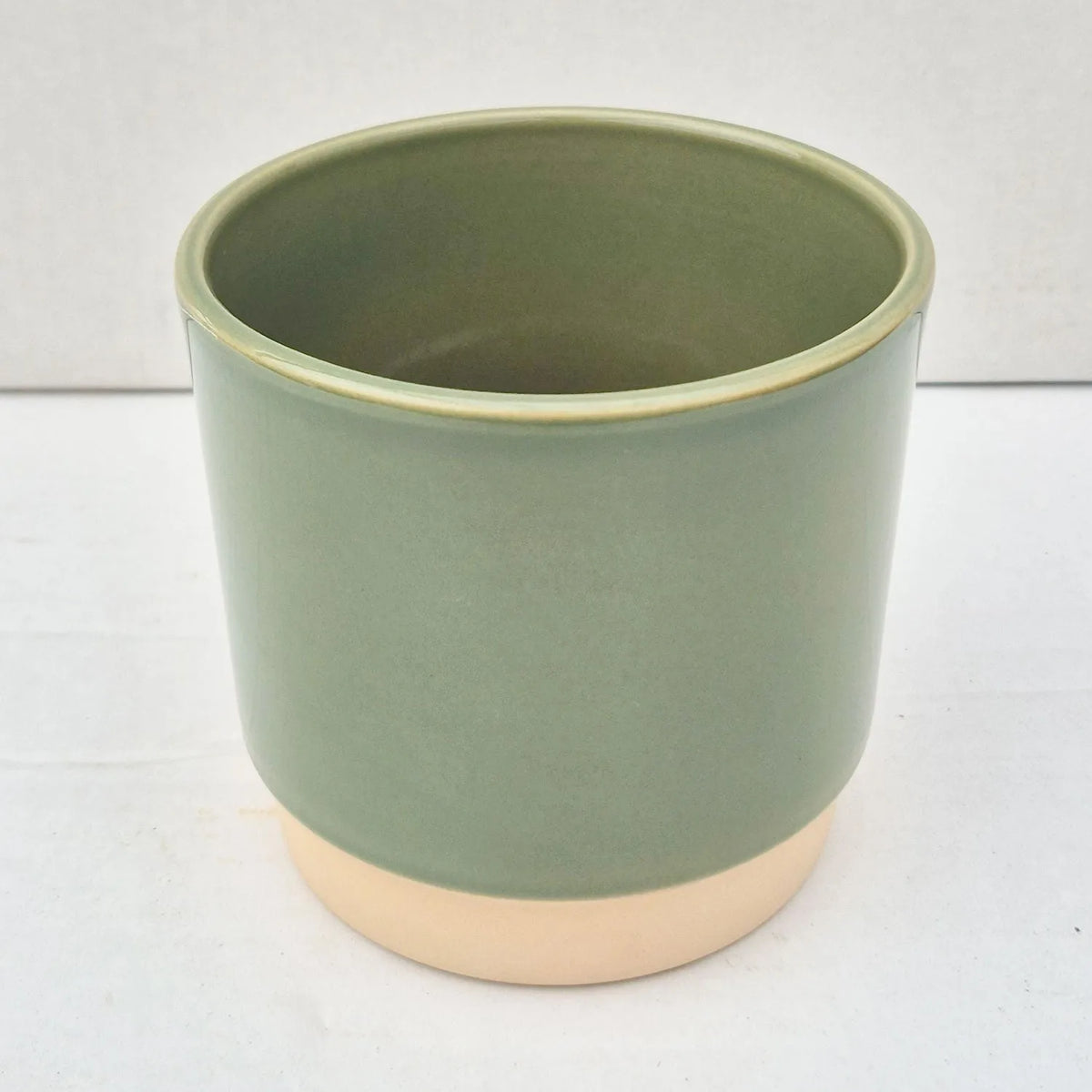 Olive Glazed 11cm Indoor Plant Pot