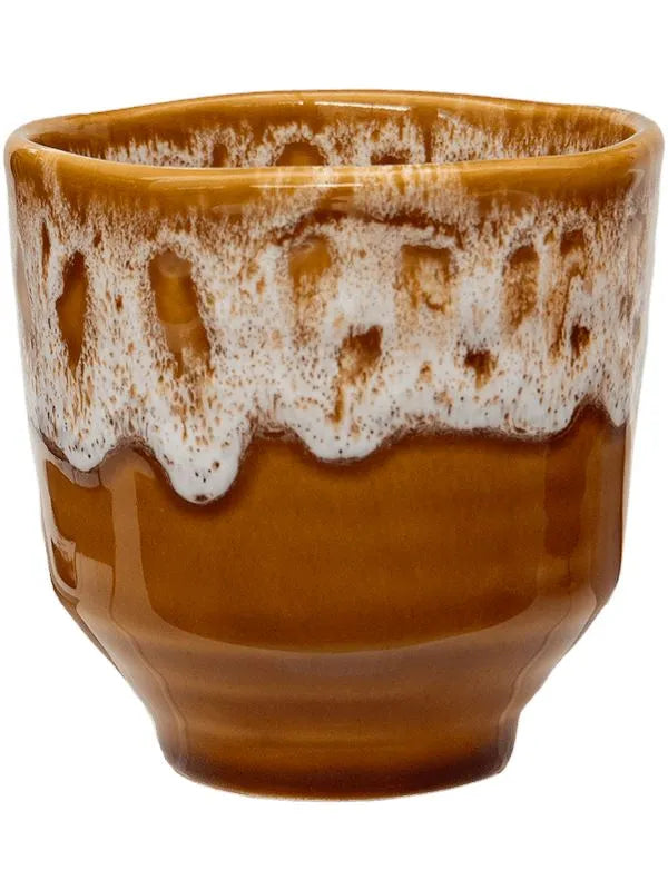 Otis Plant Pot 11cm Height 11cm Dia Pot 2-Tone Ochre