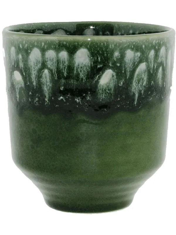Otis Plant Pot 11cm Height 9cm Dia Pot 2-Tone Green