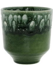 Otis Plant Pot 11cm Height 9cm Dia Pot 2-Tone Green