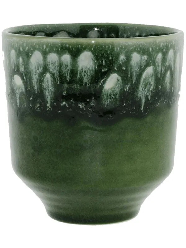 Otis Plant Pot 13cm Height 12cm Dia Pot 2-Tone Green