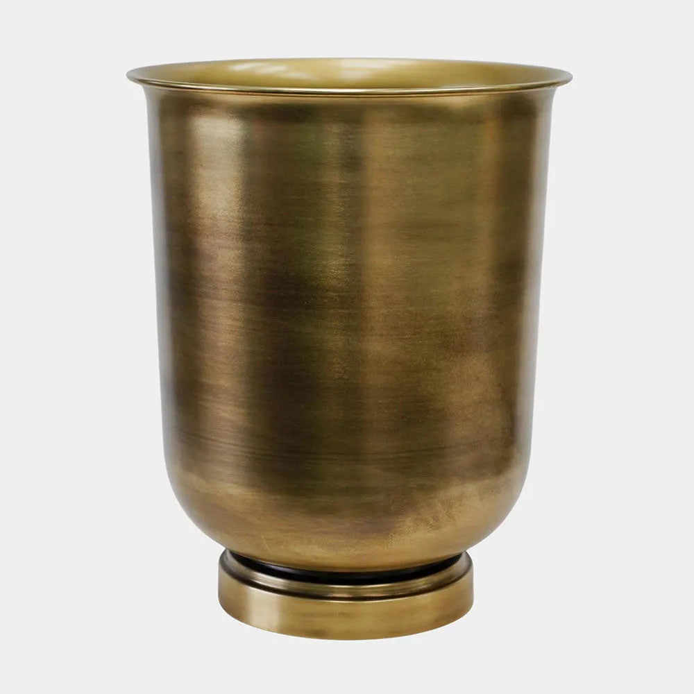 Outdoor Hampton Antique Brass Metal Urn 35cm Height 34cm Width