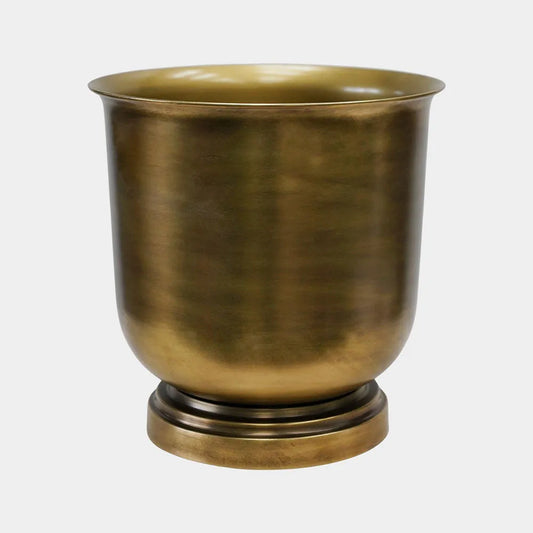 Outdoor Hampton Antique Brass Metal Urn 40cm Height 31.5cm Width