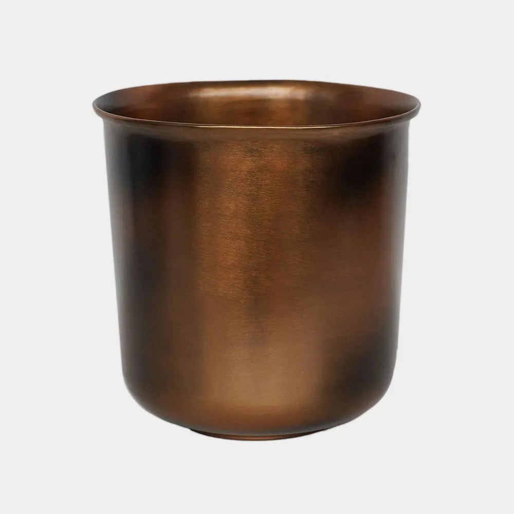 Outdoor Hampton Copper Metal Planter 25cm Height 21.5cm Width
