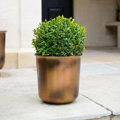 Outdoor Hampton Copper Metal Planter 28cm Height 27.5cm Width