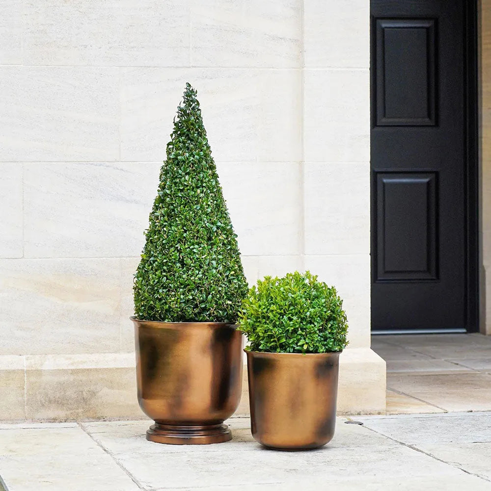Outdoor Hampton Copper Metal Urn 35cm Height 34cm Width