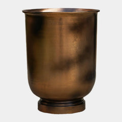 Outdoor Hampton Copper Metal Urn 35cm Height 34cm Width