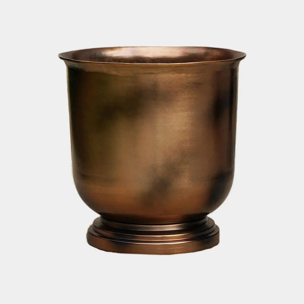 Outdoor Hampton Copper Metal Urn 40cm Height 31.5cm Width