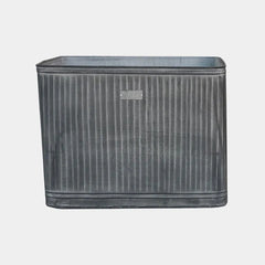 Outdoor Hampton Rectangular Galvanised Metal Planter 38cm Height 50cm Width