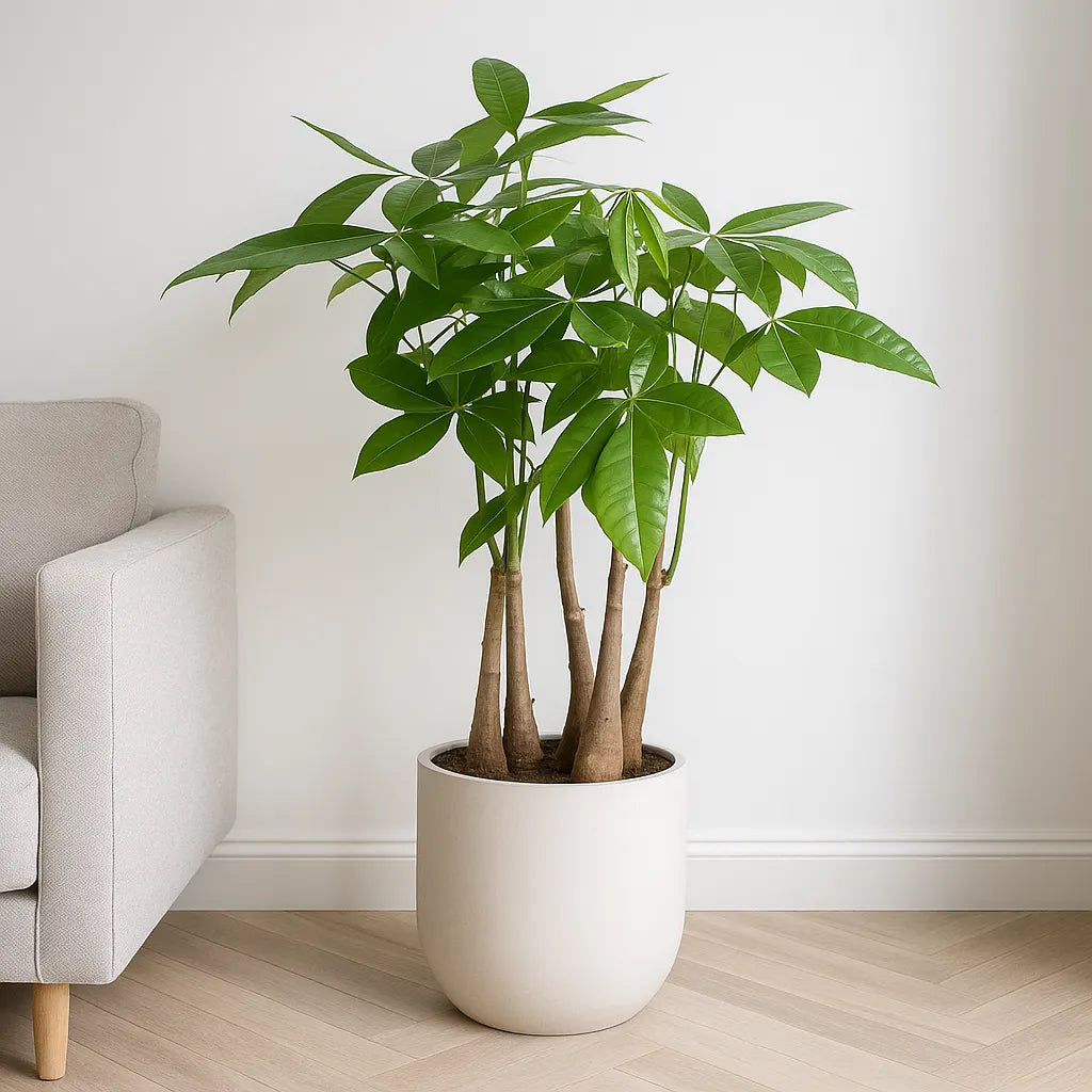 house plant with palmate leaves Pachira Aquatica Money Tree House Plant – Plants For All Seasons