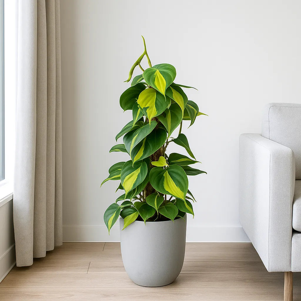 Philodendron Brazil on Mosspole Scandens Pothos House Plant