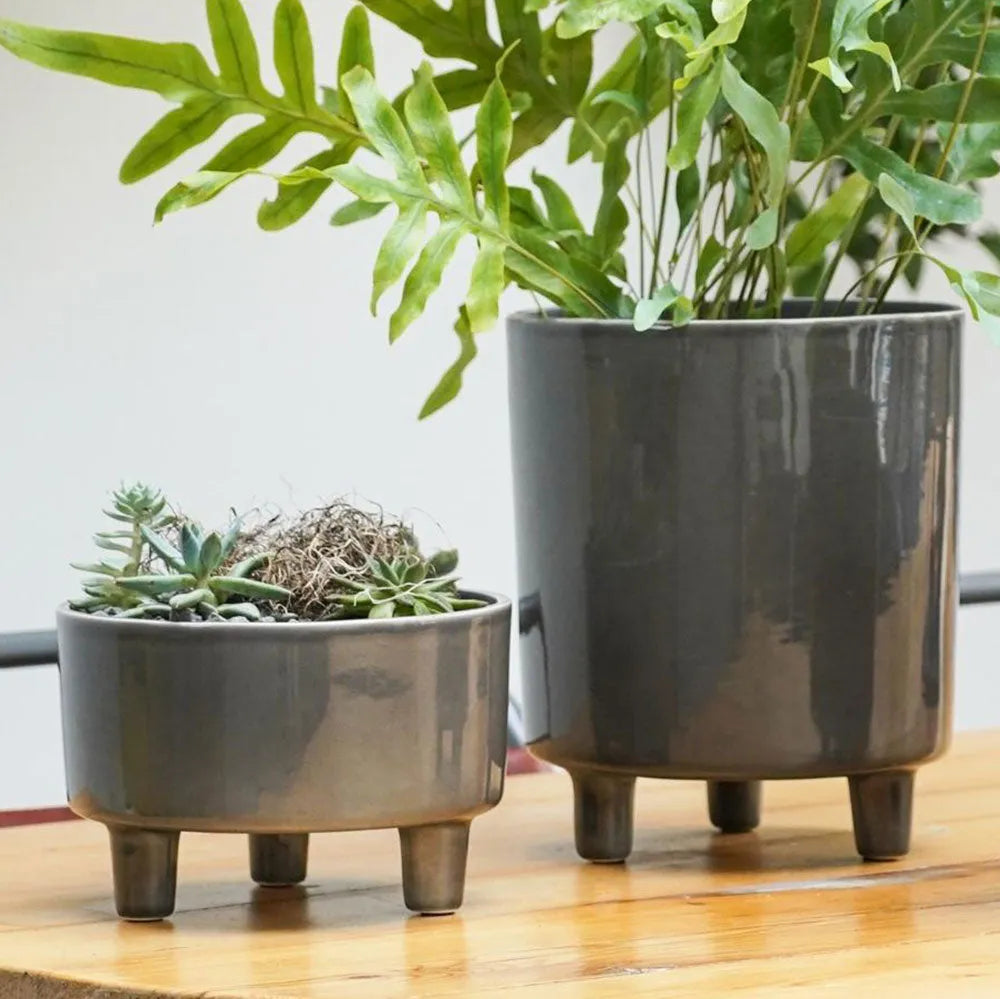 Pisa Slate Planter 19cm Height 16cm Dia