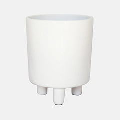 Pisa White Planter 19cm Height 16cm Dia