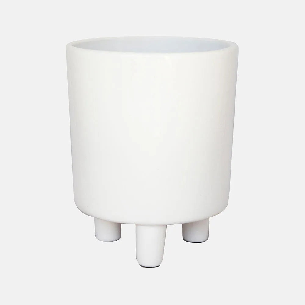 Pisa White Planter 24cm Height 20cm Dia