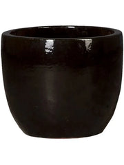 Plain Plant Pot 34cm Height 31cm Dia Couple Black Shiny