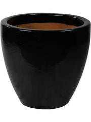 Plain Plant Pot 41cm Height 37cm Dia Couple Black Shiny