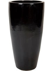 Plain Plant Pot 90cm Height 38cm Dia Partner Black Shiny
