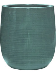 Plain Striped Plant Pot 23cm Height 16cm Dia Darcy Aqua