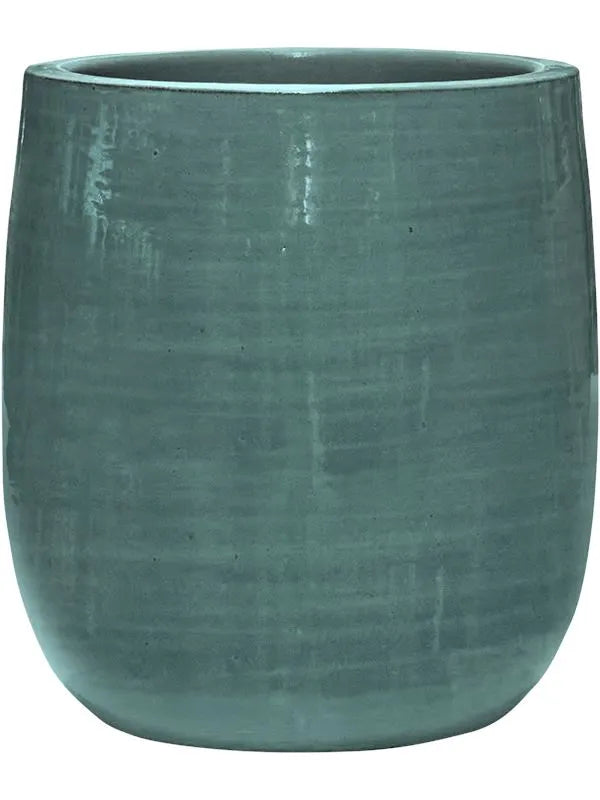 Plain Striped Plant Pot 31cm Height 22cm Dia Darcy Aqua