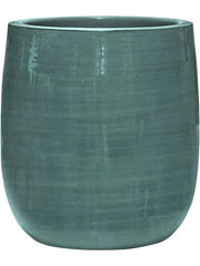 Plain Striped Plant Pot 31cm Height 22cm Dia Darcy Aqua