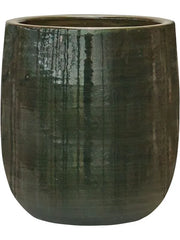 Plain Striped Plant Pot 31cm Height 22cm Dia Darcy Olive