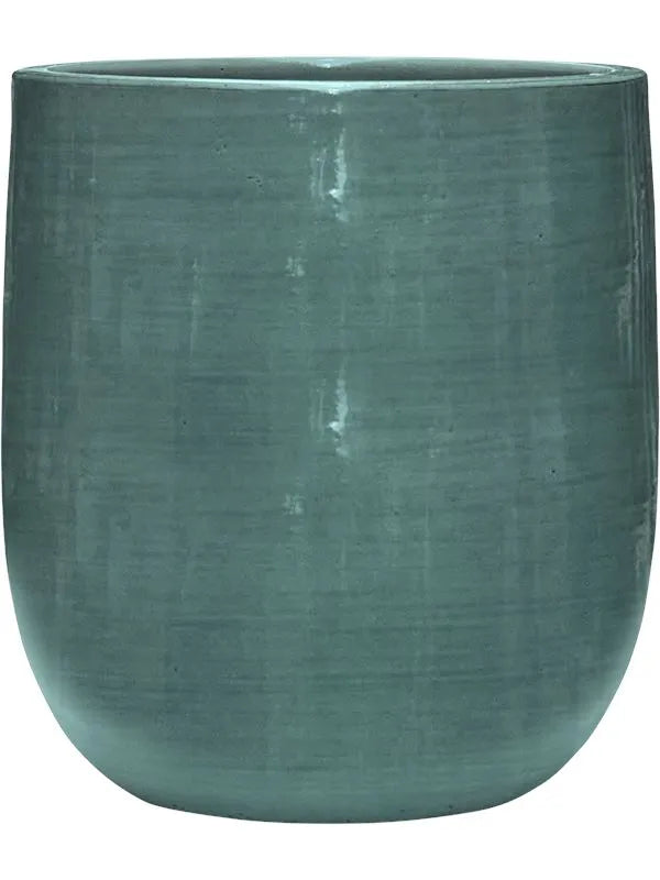 Plain Striped Plant Pot 41cm Height 30cm Dia Darcy Aqua