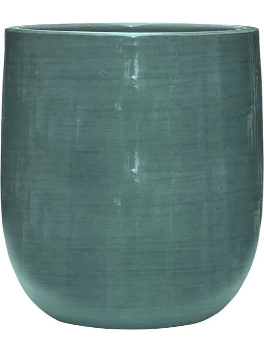 Plain Striped Plant Pot 41cm Height 30cm Dia Darcy Aqua
