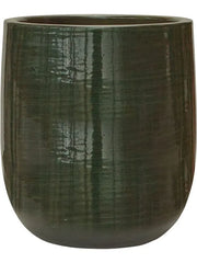 Plain Striped Plant Pot 41cm Height 30cm Dia Darcy Olive