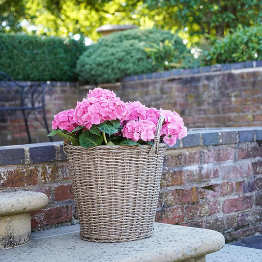 Polyrattan Natural Lined Planter 40cm Height 36cm Dia