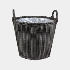 Polyrattan Willow Lined Planter 49cm Height 44cm Dia