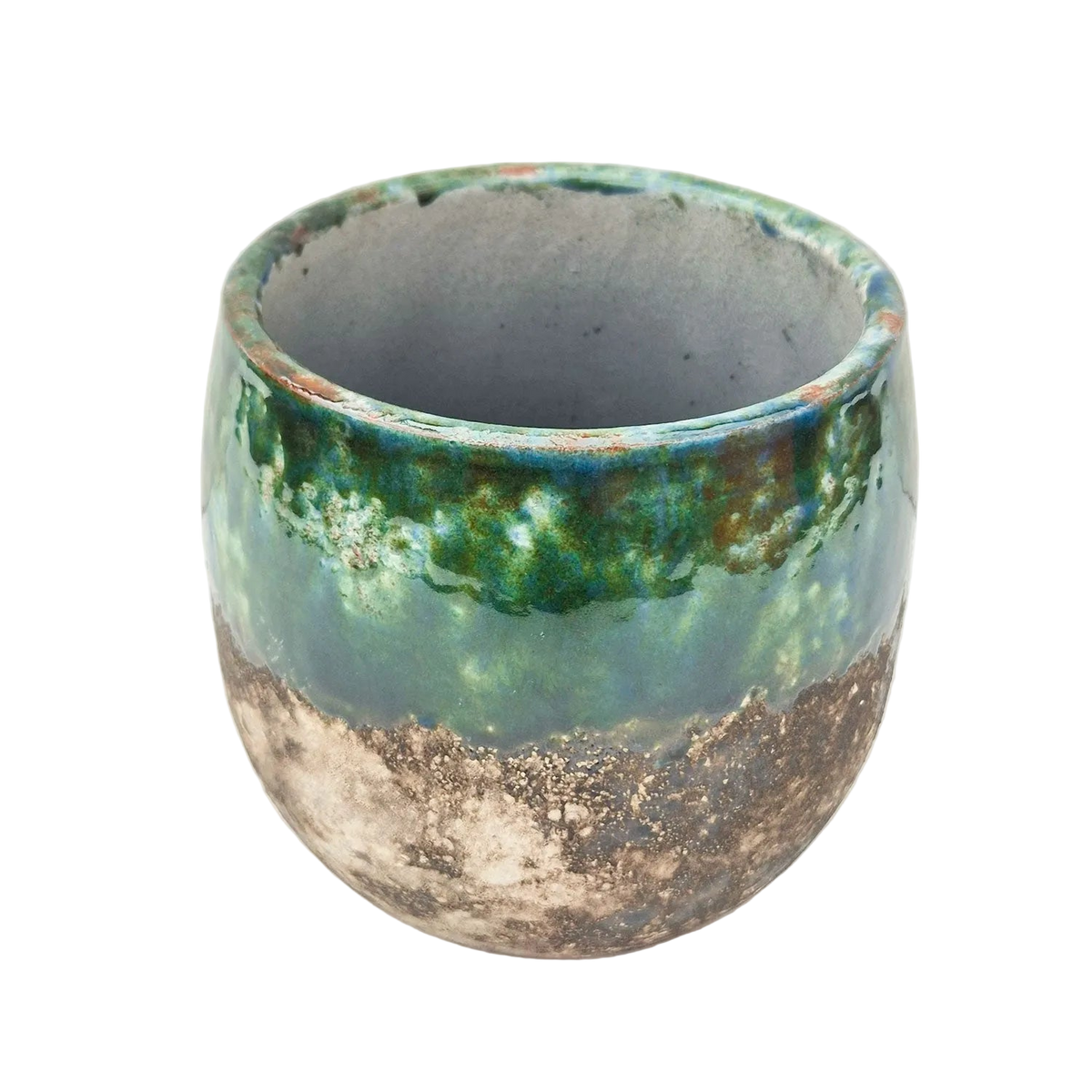 Reactive Half Glaze Bowl 13cm Indoor Plant Pot