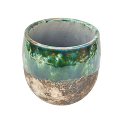 Reactive Half Glaze Bowl 13cm Indoor Plant Pot