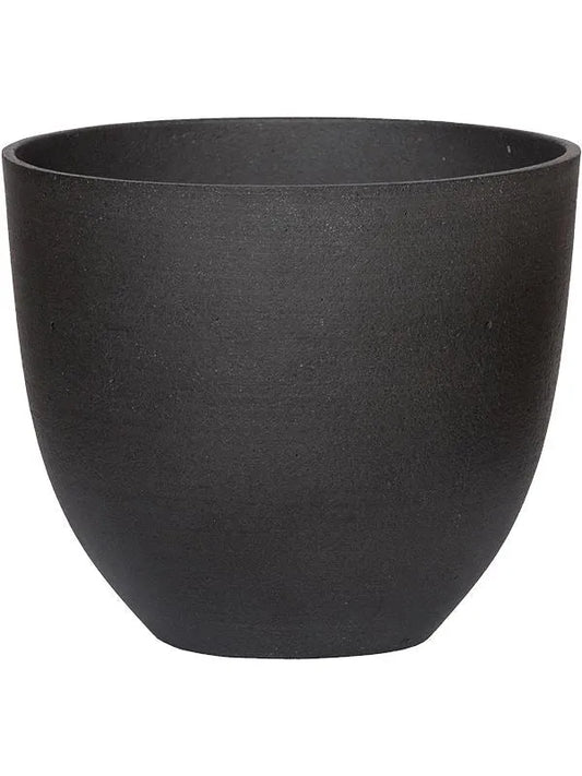 Refined Plant Pot 15cm Height 17cm Dia Coral S Volcano Black