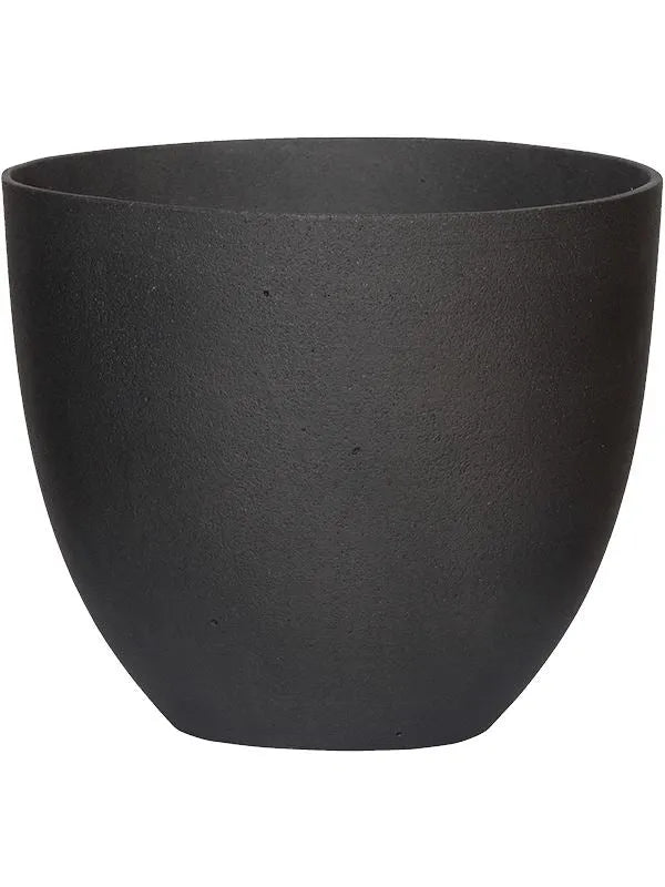 Refined Plant Pot 21cm Height 24cm Dia Coral M Volcano Black