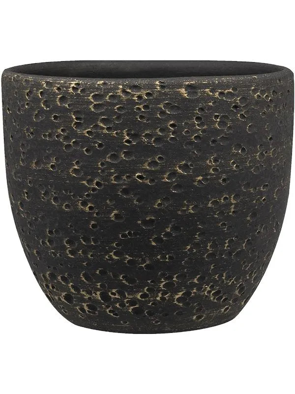 Rinca Plant Pot 13cm Height 12cm Dia Pot Shiny Black