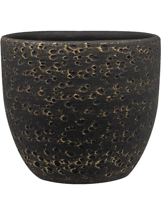 Rinca Plant Pot 15cm Height 15cm Dia Pot Shiny Black
