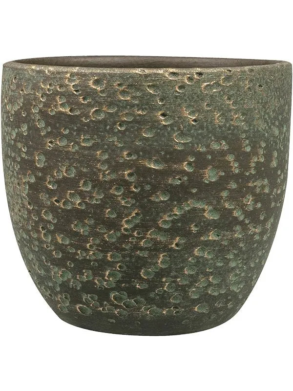 Rinca Plant Pot 15cm Height 15cm Dia Pot Shiny Green